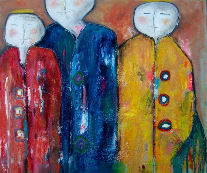 Painting titled "Mes Guilhem 4" by Chachapeala, Original Artwork, Oil