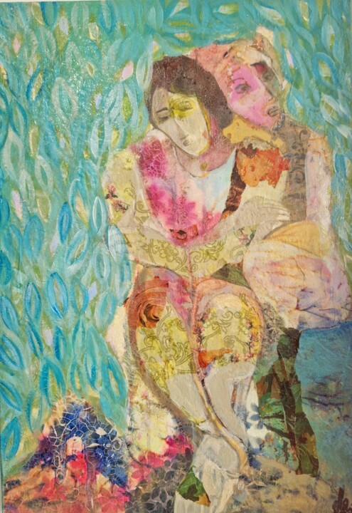 Pintura titulada "Te voilà" por Chahla Soummer, Obra de arte original, Acrílico Montado en Bastidor de camilla de madera