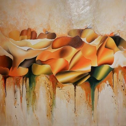 Painting titled "TABLEAU  ABSTRAIT" by Ennaji, Original Artwork, Oil