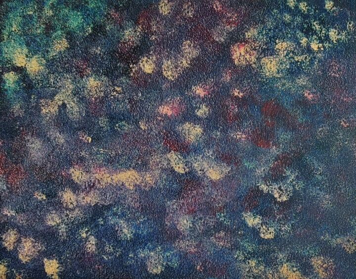 Ζωγραφική με τίτλο "Blurry Lights" από Chai, Αυθεντικά έργα τέχνης, Ακρυλικό Τοποθετήθηκε στο Χαρτόνι