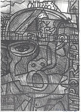 Drawing titled "la quedamos" by Chaja, Original Art,