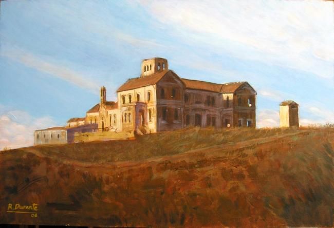 Pintura titulada "CORTIJO JURADO" por R. Durante, Obra de arte original,