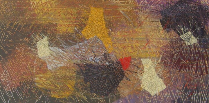 Peinture intitulée "grand désordre" par Chamartin, Œuvre d'art originale, Huile
