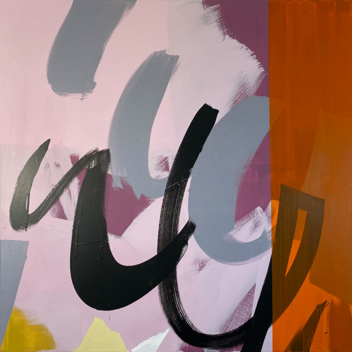 Картина под названием "Mo[uve]ment 09 A" - Franck Chambrun, Подлинное произведение искусства, Акрил