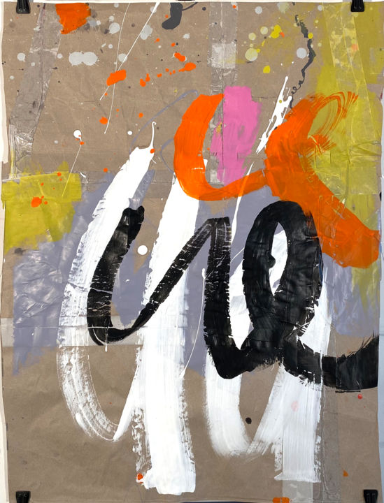 Картина под названием "KRAFT_21_009" - Franck Chambrun, Подлинное произведение искусства, Акрил
