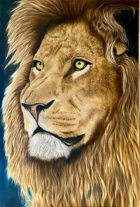 "Big Lion" başlıklı Tablo Johan De Champs tarafından, Orijinal sanat, Akrilik