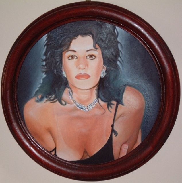 Painting titled "la signora sexy è s…" by Liliana Lamanna, Original Artwork