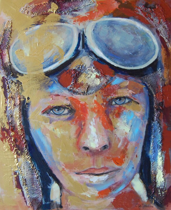 Картина под названием "Portrait " Amelia"" - Chantal Gm, Подлинное произведение искусства, Акрил
