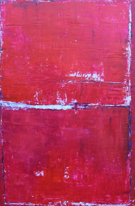 Painting titled "Série Rouge, " Peau…" by Chantal Malet, Original Artwork