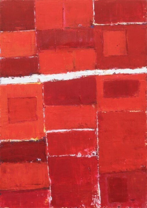 Peinture intitulée "Série Rouge" par Chantal Malet, Œuvre d'art originale, Acrylique