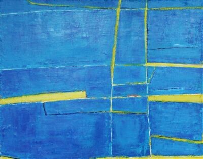 Painting titled "Série Bleu" by Chantal Malet, Original Artwork, Acrylic