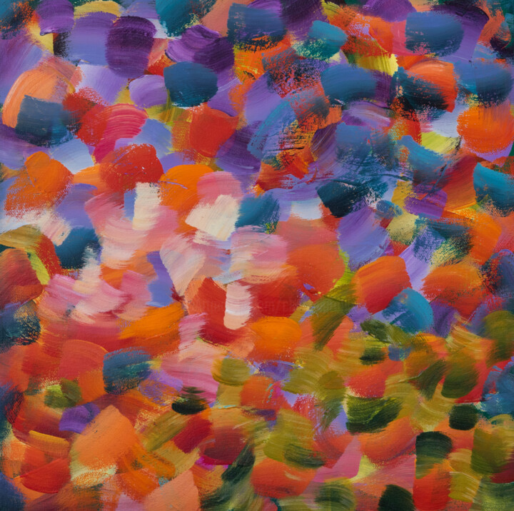 Painting titled "Effervescence 6 - P…" by Chantal Proulx, Original Artwork, Acrylic Mounted on Wood Stretcher frame