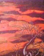 Peinture intitulée "coucher de soleil (…" par Chantal Woulzez, Œuvre d'art originale
