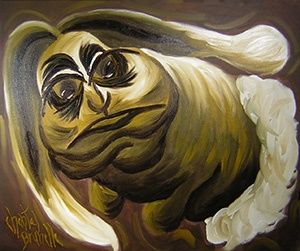 Peinture intitulée "Lapin menton multip…" par Chantal Brunelle, Œuvre d'art originale, Huile