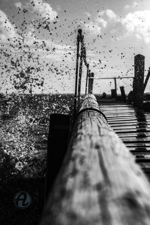 Photographie intitulée "Estuaire Déchaîné 2" par Chantal Druet, Œuvre d'art originale, Photographie numérique