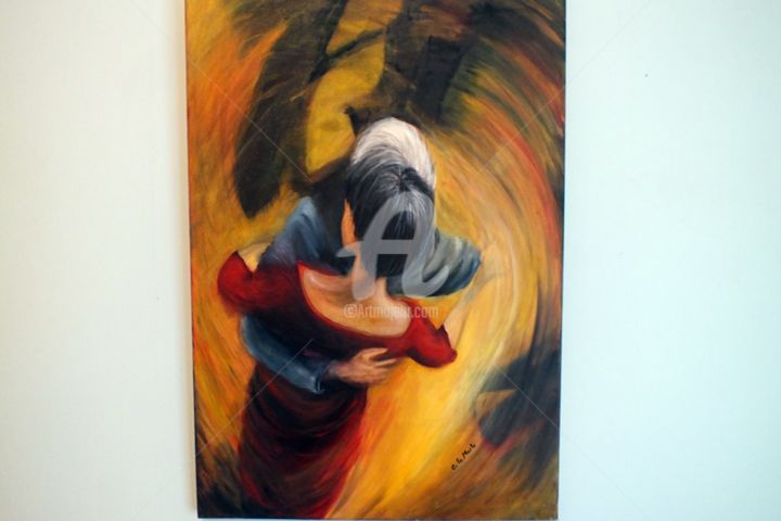 Painting titled "La Valse" by Chantal Le Mesle, Original Artwork, Acrylic