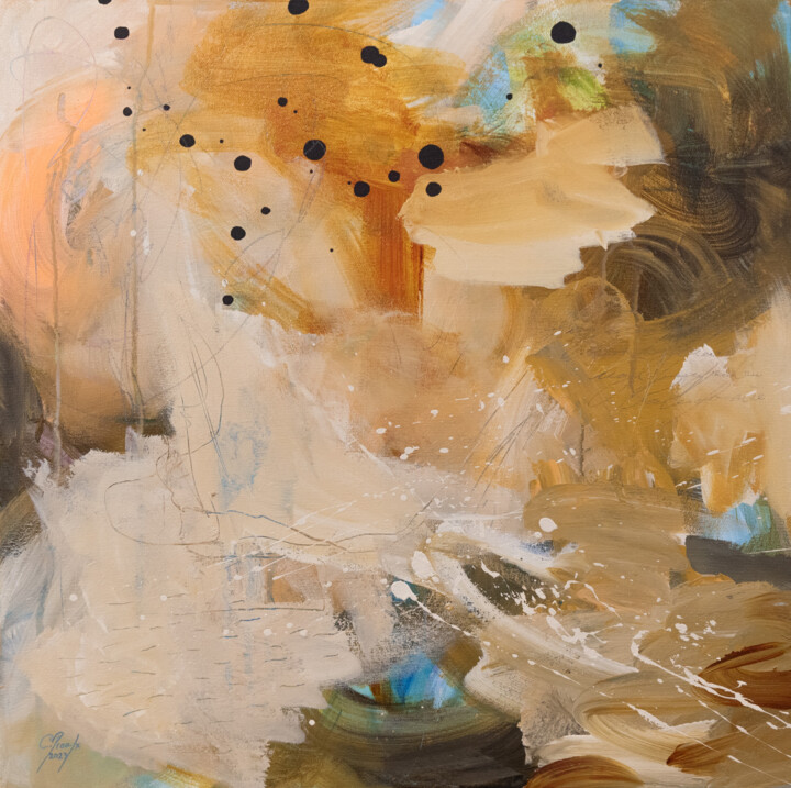 Painting titled "C'est moi qui décide" by Chantal Proulx, Original Artwork, Acrylic Mounted on Wood Stretcher frame
