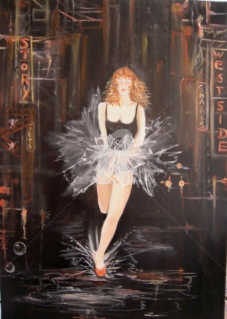 Картина под названием "" Juliette "" - Chantal Roussel Roggia, Подлинное произведение искусства, Масло