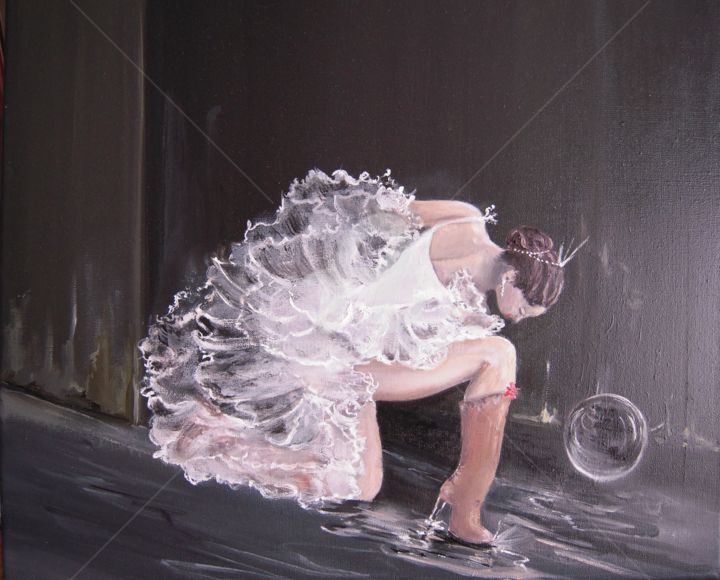 Картина под названием "Au bout du silence…" - Chantal Roussel Roggia, Подлинное произведение искусства, Масло