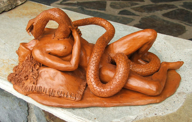 Sculptuur getiteld "pesadelo2.jpg" door Roberto Barata, Origineel Kunstwerk, Klei