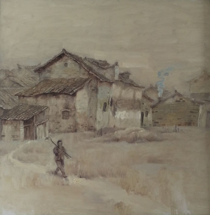 Painting titled "Chinese Vernacular…" by Chaoying Lin, Original Artwork, Acrylic