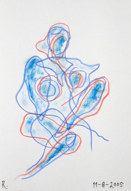 Drawing titled "Sans titre" by Roland Le Chapelier, Original Artwork