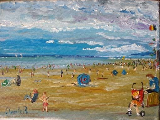 Peinture intitulée "villers sur mer" par Rémi Chapelle, Œuvre d'art originale