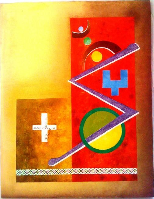 Painting titled "Amazigh" by Med Charaf, Original Artwork