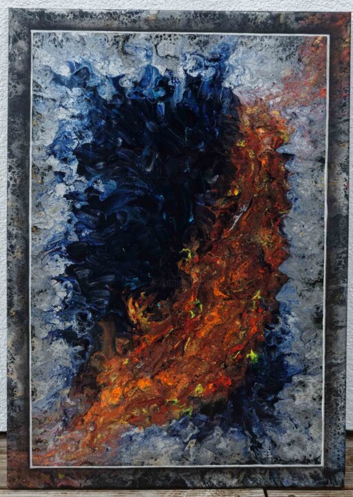 Peinture intitulée "Automne gelé" par Charlaine Roby (L'Entre-Mondes), Œuvre d'art originale, Acrylique Monté sur Châssis en…