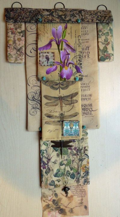 Sztuka tkaniny zatytułowany „Botanical Fabric Wa…” autorstwa Charlene Wooden, Oryginalna praca