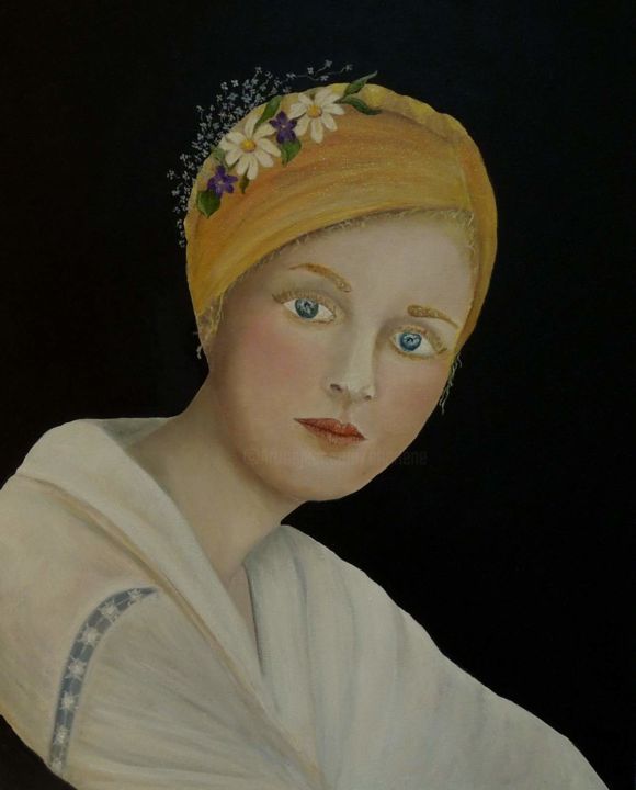 Painting titled "Katia" by Charlene Wooden, Original Artwork, Oil