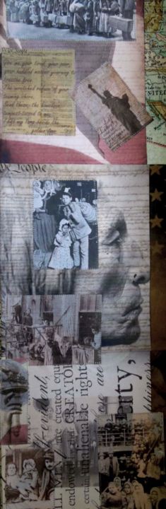 Collages intitolato "Coming to America" da Charlene Wooden, Opera d'arte originale, Stampa digitale