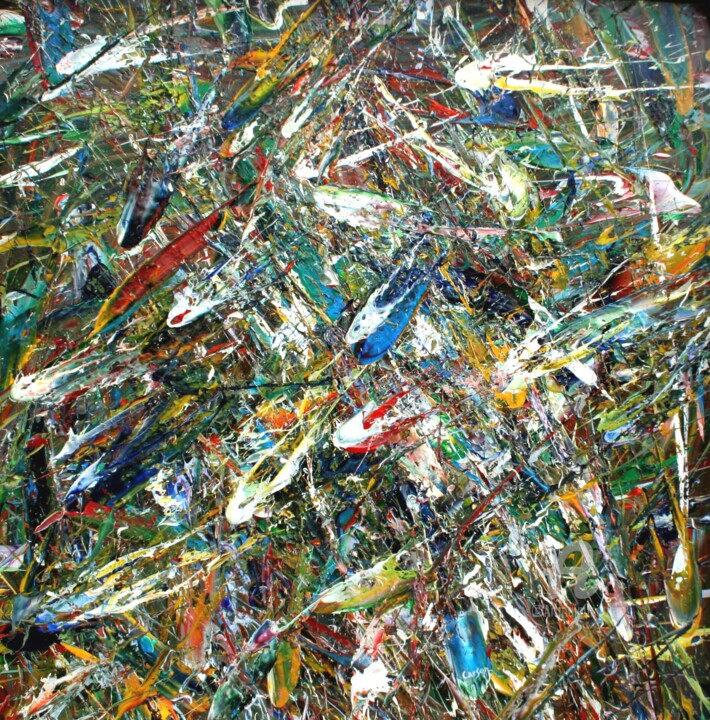 Peinture intitulée "...souffle du vent…" par Charles Carson, Œuvre d'art originale, Acrylique