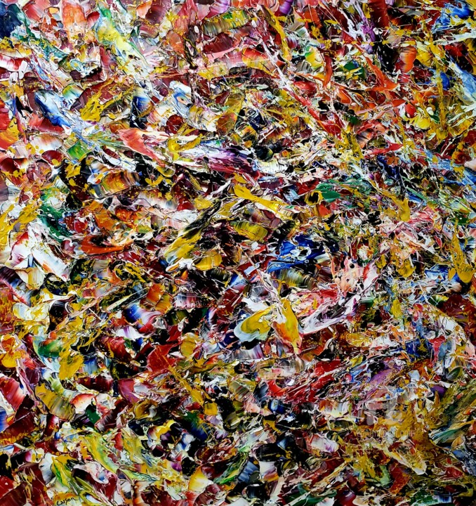 제목이 "Abstrait"인 미술작품 Charles Carson로, 원작, 아크릴