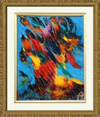 Pittura intitolato "Brise florale - Sol…" da Charles Carson, Opera d'arte originale, Acrilico