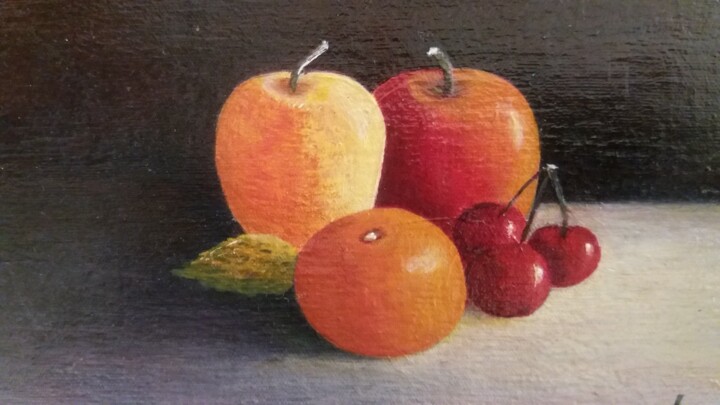 Peinture intitulée "Nature Morte" par Charles Corbin, Œuvre d'art originale, Huile