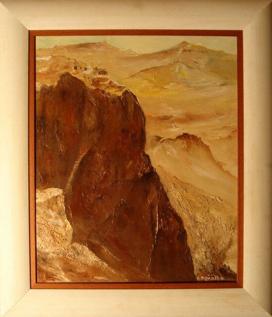 Malerei mit dem Titel "Massada Israël" von Charles Peñalba, Original-Kunstwerk