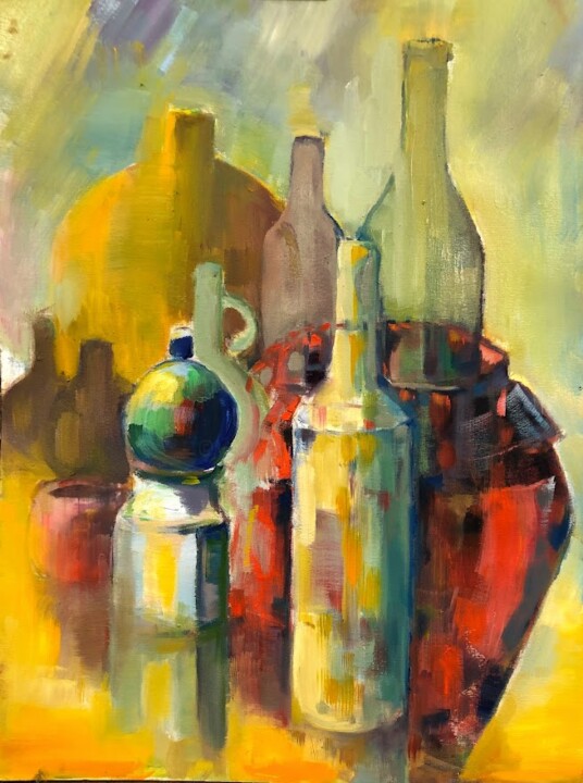 Peinture intitulée "INSOLITE" par Charles Tapiero, Œuvre d'art originale, Huile