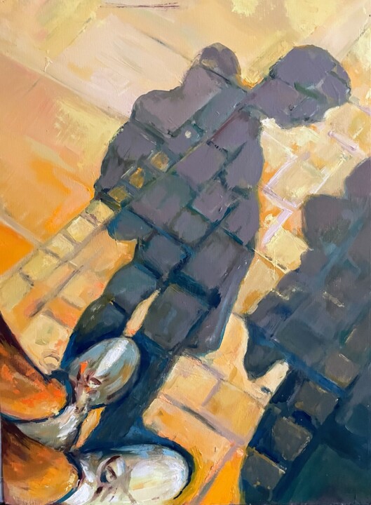 Peinture intitulée "ombres et lumières" par Charles Tapiero, Œuvre d'art originale, Huile