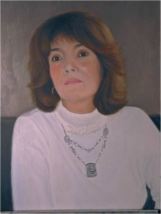 Schilderij getiteld "Portrait de Danielle" door Charles Unger, Origineel Kunstwerk, Olie