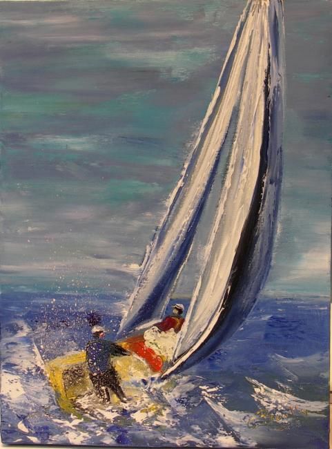 Painting titled "VOILIER" by Charles Bailly, Original Artwork