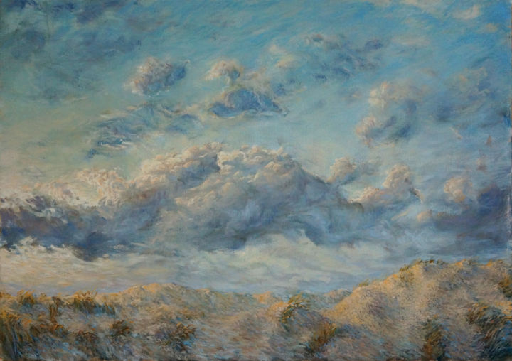 Painting titled "Dunes" by Charles Dubus, Original Artwork, Oil