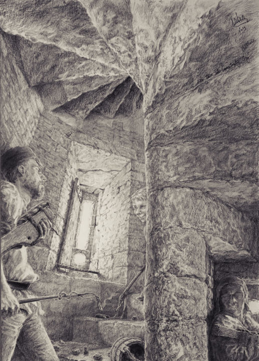 Drawing titled "Illustration archéo…" by Charles Dubus, Original Art, Graphite