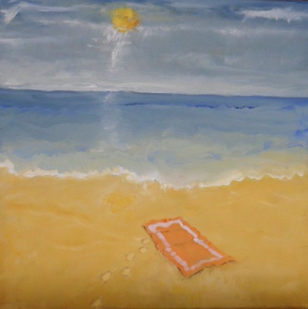 Painting titled "19 h en été" by Charles Jacquet, Original Artwork