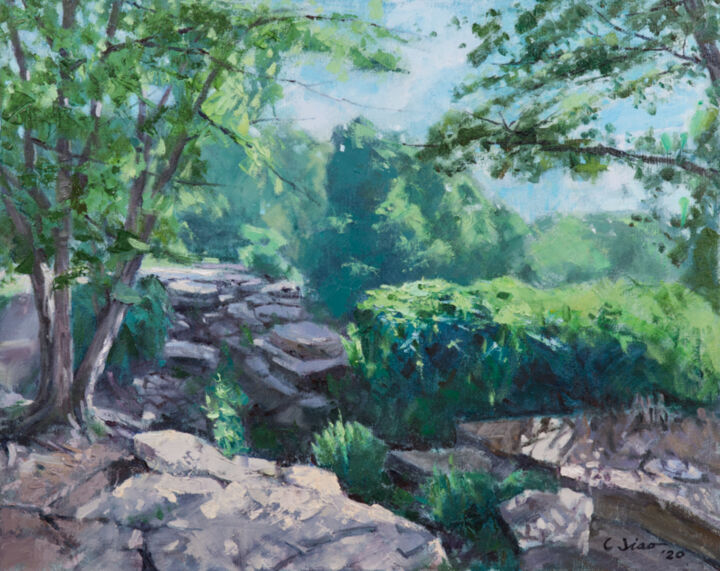 Painting titled "Early Summer" by Charles Jiao, Original Artwork, Oil