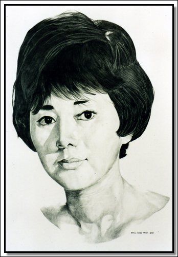 Drawing titled "Mrs Kim" by Chul Hong Park, Original Artwork, Pencil