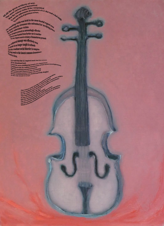 Artes digitais intitulada "Violent Violin with…" por Charles Riley, Obras de arte originais, Trabalho Digital 2D