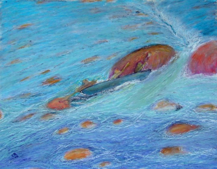 绘画 标题为“Canoe Shute” 由Charles Riley, 原创艺术品, 其他