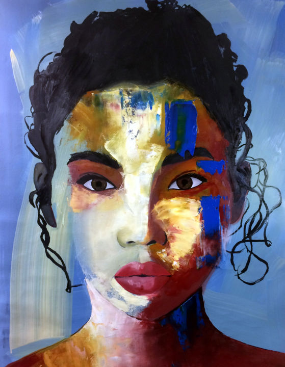 Painting titled "Ashley" by Charli L, Original Artwork, Oil