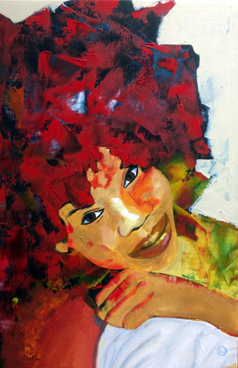 Painting titled "Phylicia" by Charli L, Original Artwork, Oil